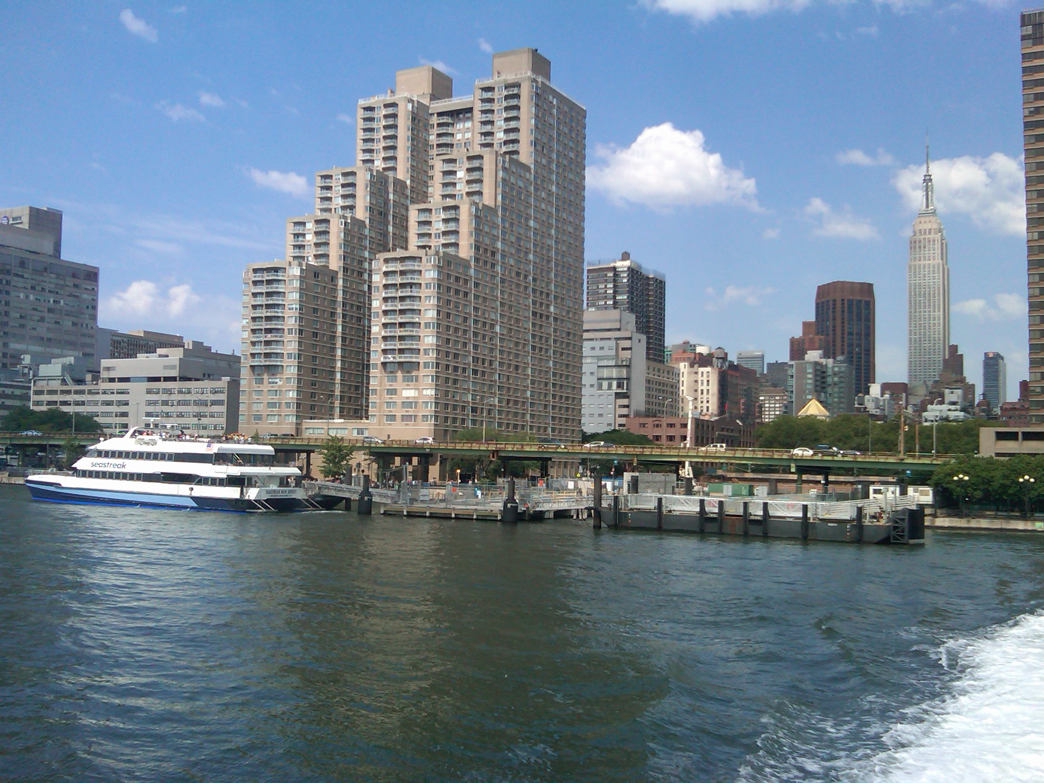The East 34th Street Ferry Landing on the East River, a real neighborhood landmark